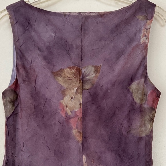 Breaking’ Loose Lilac Floral Chiffon Sleeveless Midi Dress. Size 11/12 - Picture 7 of 12